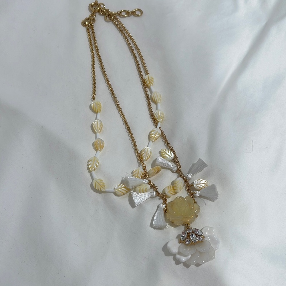 Jcrew White & Cream layered necklace